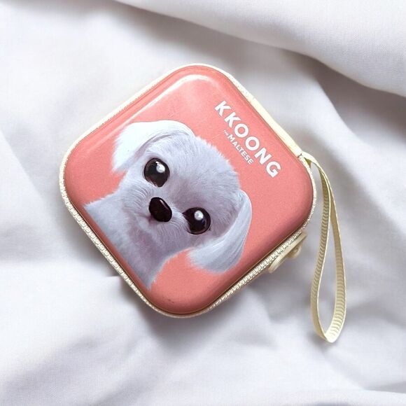 Pink Maltese Zippered AirPod Or Trinket Case - Picture 3 of 3